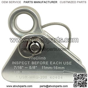 Arborist Rope Grab - Removable Cam, Fixed Bolt & Nut, Flip Line Adjuster - Rope Sizes 7/16" - 5/8" See Rope Grab/Rope Brake/Flipline Adjuster Rope Clamp/Rope Cam Lock in Fall Arrest System