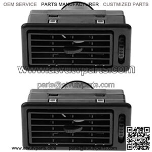 Universal RV ATV Heat AC Air Exhaust Vent Dash Ventilation Outlet for Car Truck Vehicles (Pack of 2, Black)