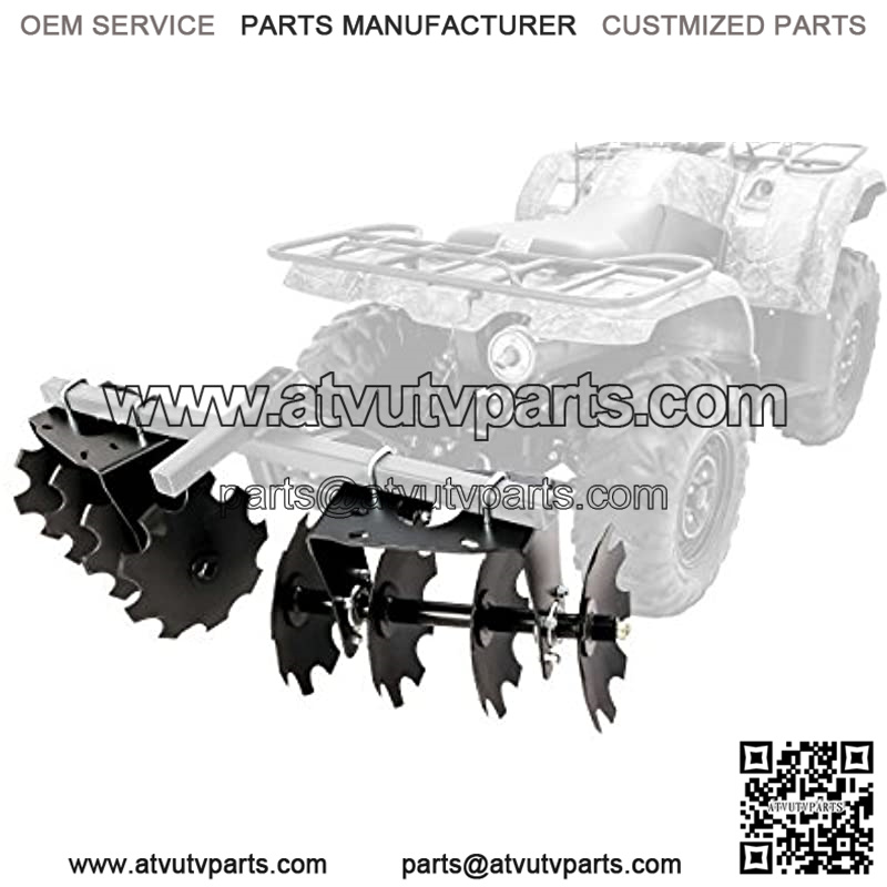 ATV/UTV Disc Harrow Implement with Adjustable Sides, for Cultivating, Establishing a Food Plot and Maintaining Your Property (66001)