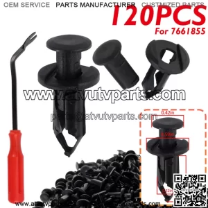 ATV Retainer Clip Push Pin Splash Guard Body Panel Clips For Honda Suzuki 120pcs (For: More than one vehicle)