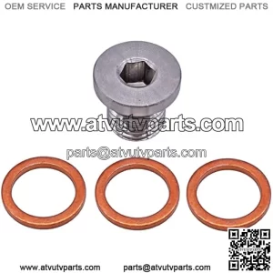 7052306 Engine Oil Drain Plug and Washers for Polaris ACE General Ranger RZR Scrambler 570 900 1000