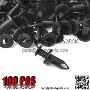 100pcs Fender Clips Body Rivets for Polaris Ranger TRX 400EX RZR XP 1000 Honda