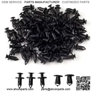 100 Pcs Plastic Mixed Fairing Body Trim Panel Fastener Clips Plug Kit Parts