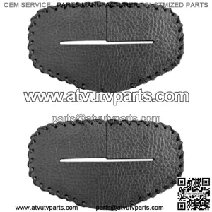 2PCS Seat Belt Buckle Cover, Anti-Scratch Seat Belt Buckle Protector, Pure Hand Sewing Leather Seat Belt Silencer Clip Holster, Universal Car Interior Accessories (Black)