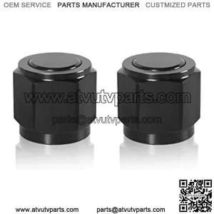 4AN Female Flare Cap Block Off Fitting Plug, 2 PCS Aluminum Swivel Hose Fitting Hex Head Plug Nut Port Adapter, Car Accessories Modification Parts Female Flare Cap for Fuel Oil Line (AN4)