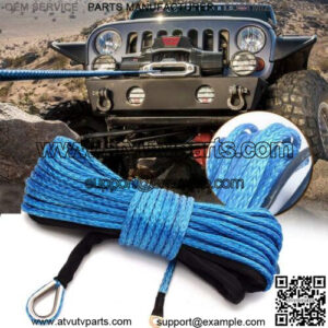 1/4" x 50' Synthetic Winch Rope Line Cable 10000LBS Capacity ATV/UTV Boat Truck