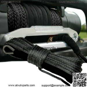 1/4"x50' 10000LBS Synthetic Winch Rope Line Recovery Cable 4WD ATV Dark Grey