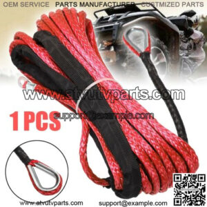 3/16" x50' 10000LBS Synthetic Winch Rope Line Recovery Cable 4WD ATV UTV Red
