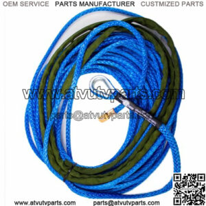 3/8 x 80' AmSteel Blue Main Line Synthetic Winch Rope Cable UTV ATV SUV