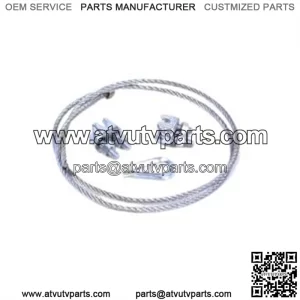 68135 ATV Plow Electric Actuator Wire Rope replacement for PN 67650 Silver (For: Honda FourTrax Foreman 400)