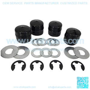 4PCS Front Wheel Axle Hardware Kit Replaces M143338 GX21931 R27434 Z9972H M123254 - Hub Caps Thrust Washers & E-Clips