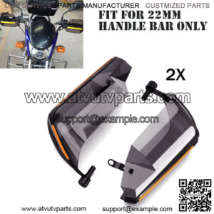 Pair ATV Motorcycle L+R Handle Bar Hand Guard Protector Wind Deflector Shield
