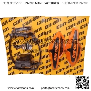 Can Am Orange Crush Wind Deflector Hand Guard Kit w/ Mounting Kit Wrap Around