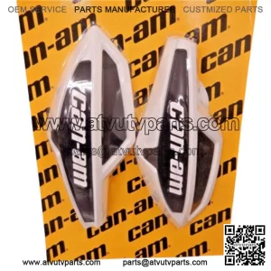 Can-Am Outlander Renegade White Black Handlebar Wind Deflector Pair 715000537
