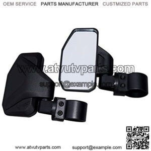 Rear View Side Mirror for UTV (Pack of 2) For 1.6" - 2" Roll Cage Bar Break Away w/ Adjustable Arm (Driver and Passenger Side)