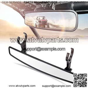 17" UTV Rear View Center Mirror, UTV Race Mirror with 3/4 1.75" or 2" Clamps Compatible with 2021 Polaris RZR, Pioneer, Can Am Commander Maverick Talon 1000R 1000X