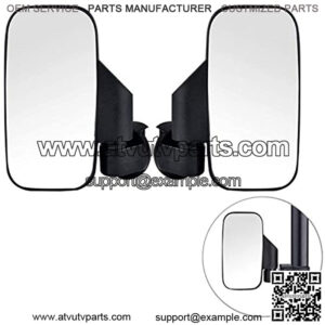 2020 Upgraded UTV Side View Mirrors, Adjustable Wide Rear Clear View with Shatter-Proof Tempered Glass, Moveland UTV Off Road Accessories Compatible with Polaris RZR, Can-Am, Kawasaki, kubota, Yamaha