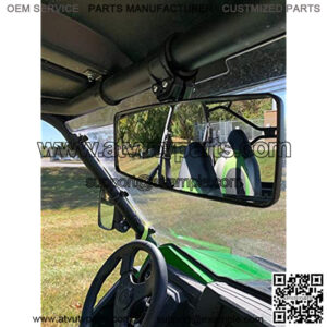 Universal UTV 1 1/2"-2" Roll Bar Mount REARVIEW MIRROR Fits Kawasaki Polaris Honda Yamaha John Deer - 98310
