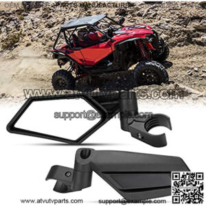 Talon Mirrors, Upgraded UTV Side View Mirrors Fits 2'' Roll Bar Compatible with Talon 1000r 1000x 1000x4 Commander Yamaha Viking Adjustable Side Mirrors