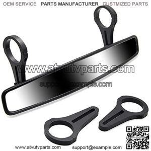 RearView Mirror 15" UTV Race Mirror with 3/4 1.75" or 2" Clamps for Polaris RZR 800 900 1000 Turbo PRO XP Can Am Commander Maverick Honda Pioneer Arctic Cat Wildcat X Center Convex Rearview Mirrors