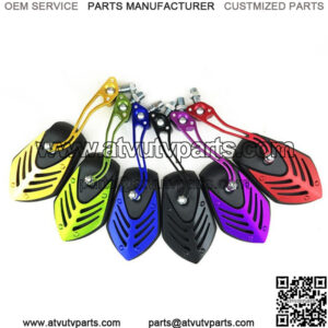 ATV Motorcycle Side Mirror Rear View Handle Bar Motorbike ABS Aluminum