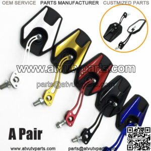 1 Pair 10MM 8MM Motorcycle Rear View Handle Bar End Side Rearview Mirrors ATVs