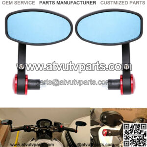 Motorcycle Rearview Side Mirrors for 7/8" Handle Bar ATV Kawasaki Suzuki Honda