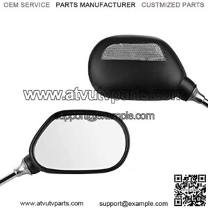 Bike Mirror Rotatable And Adjustable, Bike Rearview Mirror with Light Reflector, Safer No-shock Bicycle Mirror, 360 Rotation Rearview Mirror, Universal for Bike Bicycle