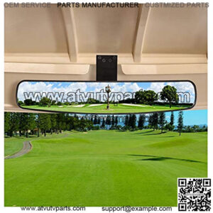 New Golf Cart Rear View Mirror, 16.5" Extra Wide 270 Degree Panoramic Rear View Mirror for EZGO, Club Car, Yamaha