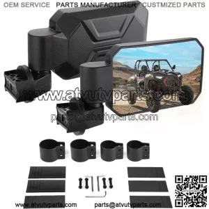 UTV Rear View Side Mirrors For 1.6" -2" Can-Am Maverick X3 Polaris RZR Pro XP 4