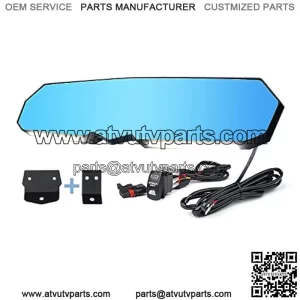 Lupar UTV Rear View Mirror with LED Light, Aluminum RZR Center Rearview Mirrors w/2 Types Mounting Bracke Fits 2020-2022 Polaris RZR PRO XP/4, 2017-2022 Polaris Ranger 500 570 900 XP 1000 XP/Crew