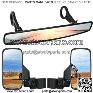 1.75" Side & Rear View Mirrors Set For Polaris RZR 800 XP1000 900 Yamaha UTV USA (For: More than one vehicle)