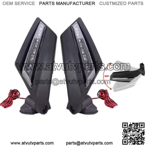 LED Turn Signal Racing Side Mirrors For CAN AM Maverick X3 Max Turbo R 2017-2023 (For: More than one vehicle)