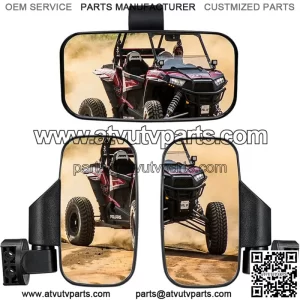 UTV Rear Side View & Center Mirrors For Kawasaki Mule PRO FX FXT DX DXT PRO-MX (For: More than one vehicle)