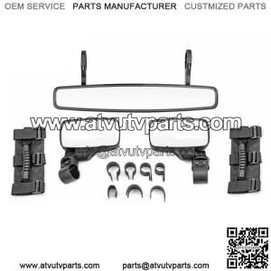 Adjust Rear Center Side View Mirrors w/Handle Graps For Kawasaki Teryx 4 750 800 (For: More than one vehicle)