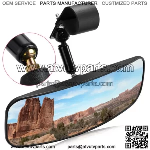 UTV Rear View Center Mirror Convex For 1.75"-2" Kawasaki Teryx Kubota RTV X-1120 (For: More than one vehicle)