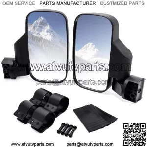 UTV Rear View Side Mirrors 1.75" For Polaris Ranger RZR XP Crew 570 800 900 1000 (For: More than one vehicle)