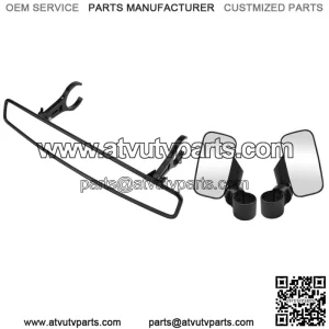 2" Clamp Side & Rear View Mirrors Set For Polaris RZR 800 XP1000 900 Yamaha UTV (For: More than one vehicle)