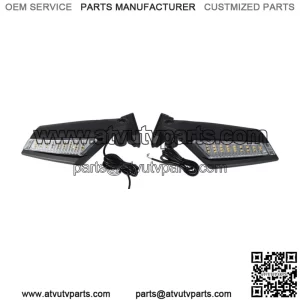 LED Turn Signal Racing Side Mirrors For 2017-2021 Can-Am Maverick X3 Max Turbo R (For: More than one vehicle)