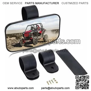 UTV Rear View Center Mirror for 1.5"-2" Polaris RZR 570 S 900 XP 1000 Can Am X3 (Fits: Yamaha Rhino 660)