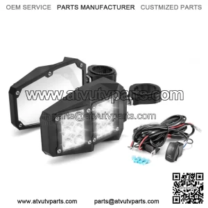 Rear View Side Mirrors w/ LED+Wire Kit For 2014-2024 Polaris RZR XP 1000/4 1000 (Fits: Yamaha Rhino 660)