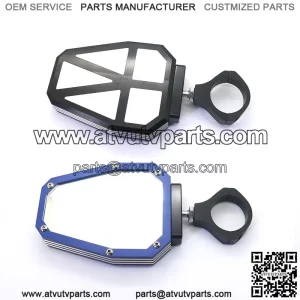 Motorcycle Rear View Mirrors Beach Buggy All Terrain Mirror Motorcycle Reflector 1.75/2 Universal For ATV/UTV Mirrors Blue