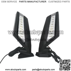 UTV Side Mirrors with Amber Turn Signal Light, UTV Off-Road Side View Mirrors LED Lighted Rear View Side Mirrors, 2017-2020 Compatible with Can-Am Maverick X3 Turbo