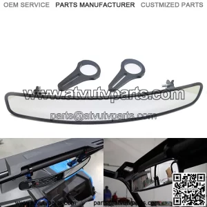 REAR VIEW MIRROR FIT FOR POLARIS RZR ATV UTV 1.75" CLAMPS 15" WIDE ANGLE MIRRORS
