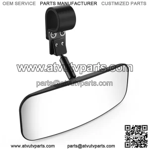 UTV Rear View Mirror 12in Wide Clear Convex Center Mirror with 3/4in 1.75in to 2in Clamps for Polaris RZR PRO XP R Pioneer 1000 Can Am Maverick X3 Kawasaki