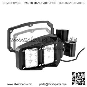 Flat Side Rear View Mirror w/LED Lights For CF-Moto Uforce/Zforce Pro-Fit Cage