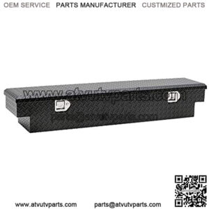 EC10893-PR 59-Inch Matte Black Heavy-Wall Aluminum UTV Tool Box for Select Polaris Ranger, RigidCore Lid