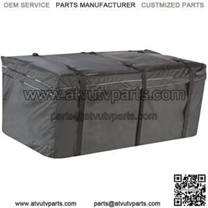 AUTO Hitch Cargo Carrier Bag, 20 cu. ft Waterproof/Rainproof/Weatherproof Cargo Traveling Bag for Car Truck SUV Vans' Hitch Trays and Hitch Baskets, Safe Steady Durable Soft, Black