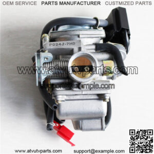 PD24J Carburetor for 4-Stroke GY6 125cc 150cc ATV Go Karts Scooter Mopeds QMJ/QMI157 QMJ/QMI152 - Manifold Intake Fiameter 24mm PD24J Carb