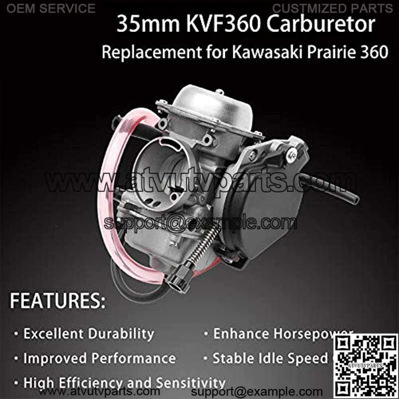 Carburetor for 2003-2007 Kawasaki Prairie 360 KVF360 KVF360A KVF360B KVF360C 35mm Carb Replace# 15003-1686 - Image 2